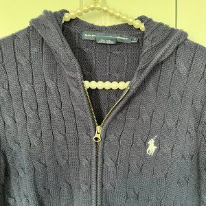 Ralph Lauren Cable-knit zip up with hood